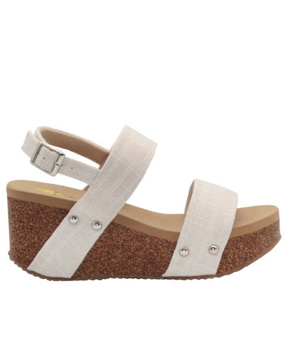 NEW VERY VOLATILE women's summer love wedge in white